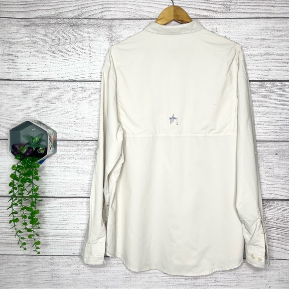 Guy Harvey Men’s Button Down Shirt Long Roll Tab Sleeves Size XL - Picture 14 of 16